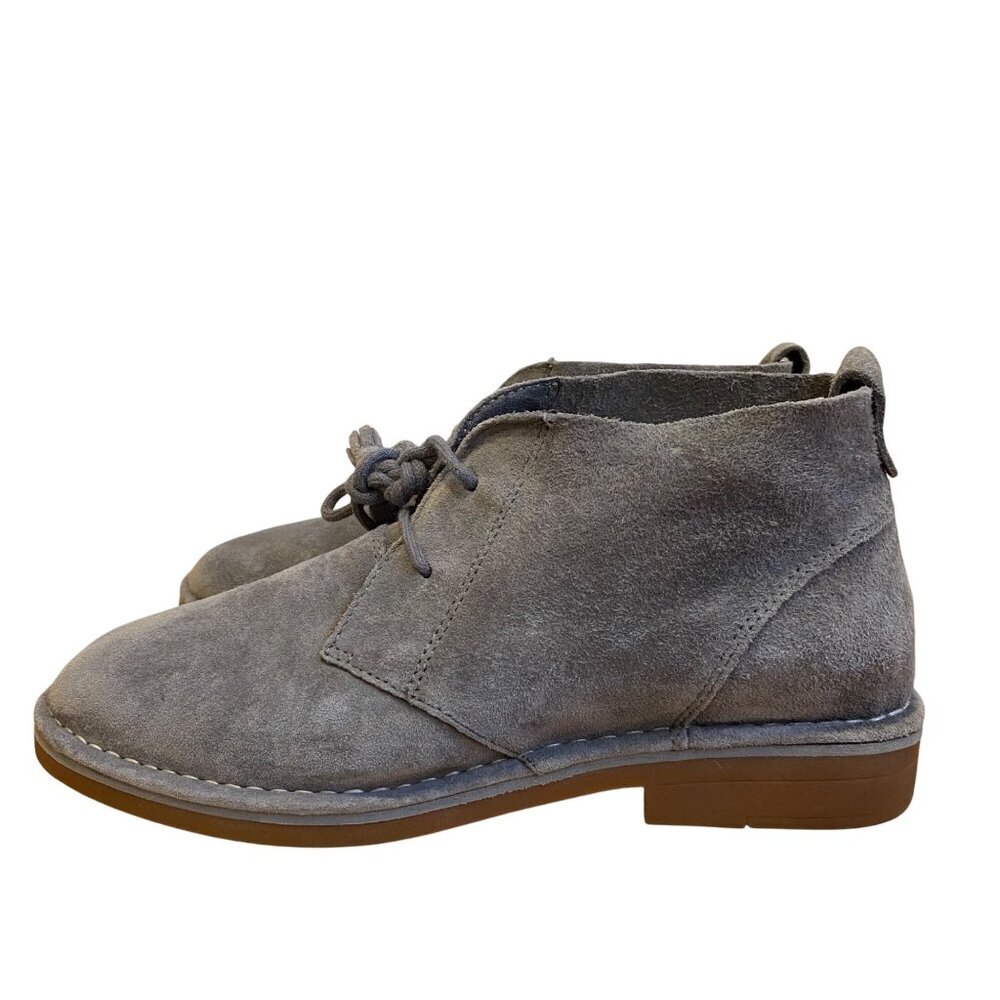 Hush Puppies Womens chukka Cyra Catelyn Grey Suede Ankle Boots shoes sz9 Lace-up